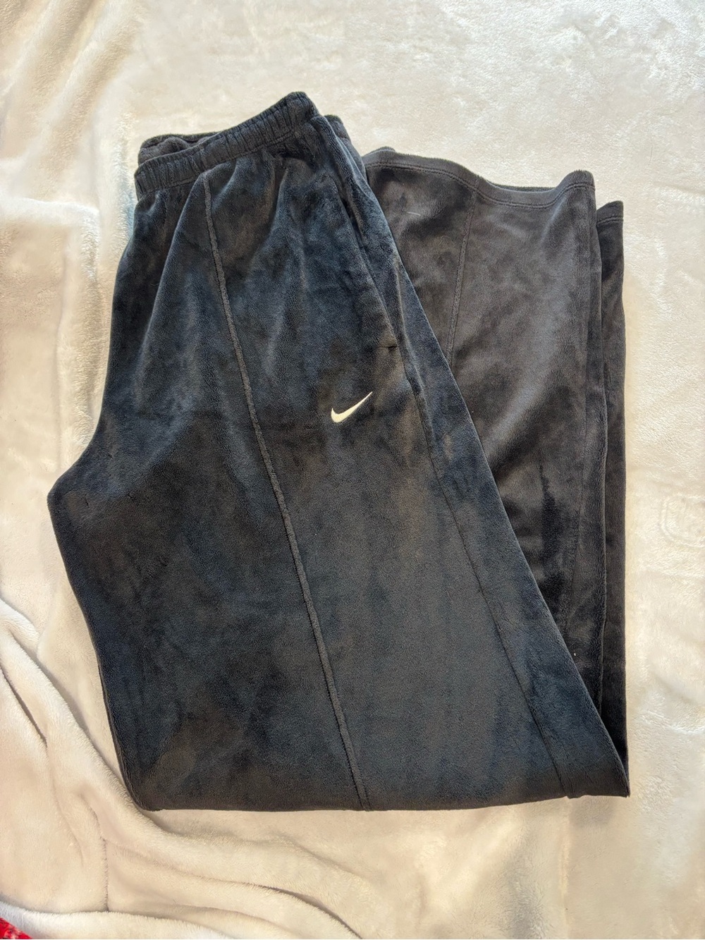 Nike black velvety sweatpants